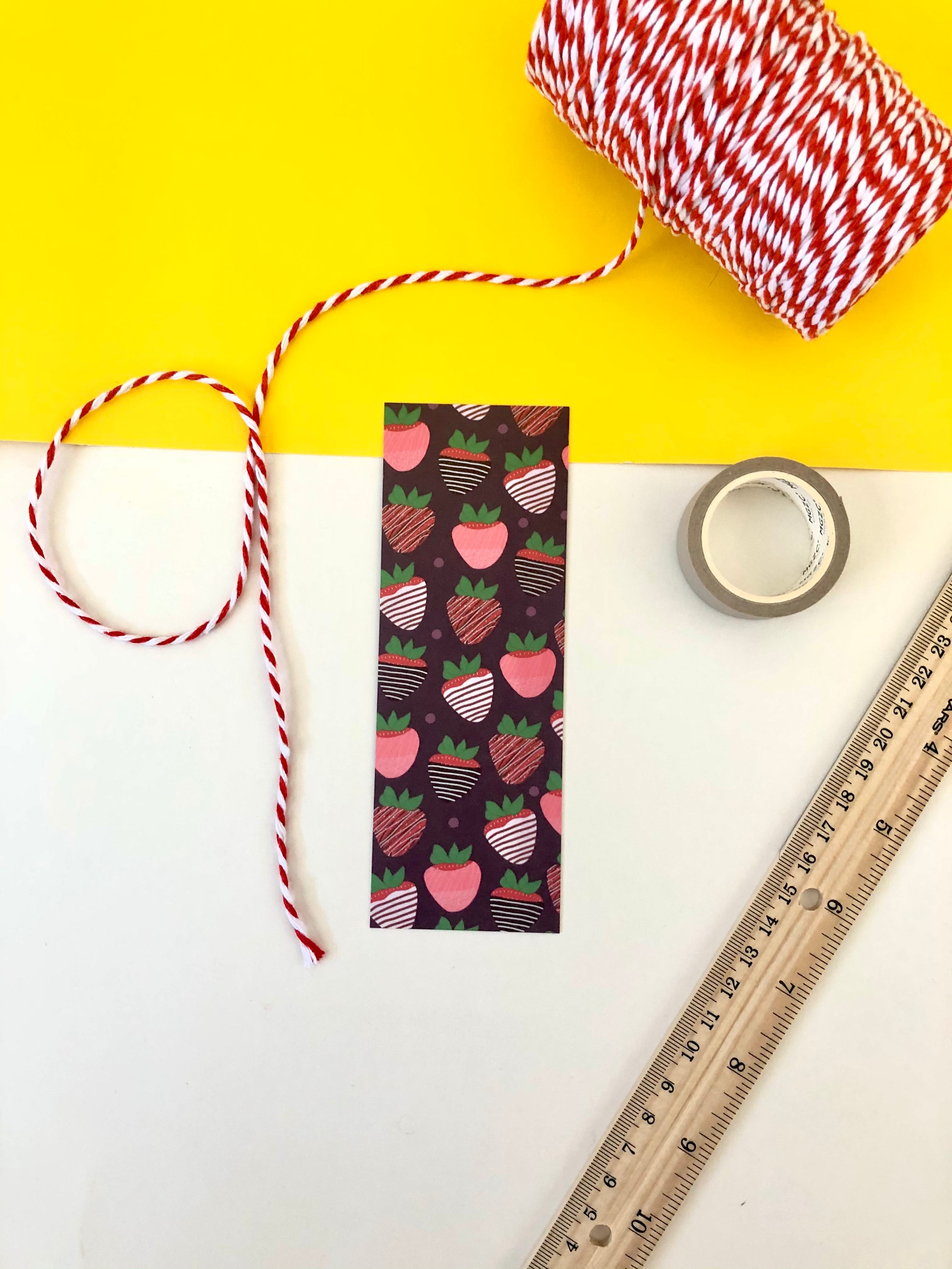 Strawberries Bookmark – Young Grump Stationery